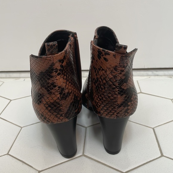 Brown Snake Skin Booties - Picture 4 of 4